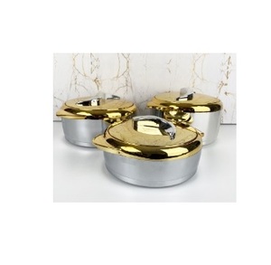 Juego de 3 ollas térmicas de acero inoxidable con aislamiento térmico, aptas para lavavajillas, para mantener la comida caliente, tipo cacerola, grandes, para el hogar, estilo africano - Product Image 1