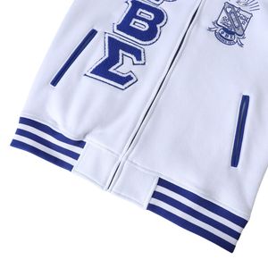 Phi Beta Sigma White Varsity Fleece Jacket for Men Comfortable Fit Premium Fabric Greek Fraternity Apparel Casual Outerwear - Product Image 6