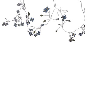 Guirlande de fleurs vertes en fer galvanisé, guirlande décorative de Noël écologique pour l'intérieur et l'extérieur, fournitures de fête, décoration de la maison - Product Image 1