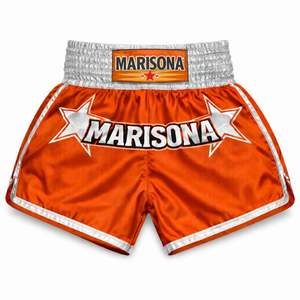 Pantalones Cortos de Entrenamiento de Boxeo Unisex de Cintura Alta, Transpirables, con Logotipo Frontal, 100% Poliéster, Marca Personalizada - Product Image 1