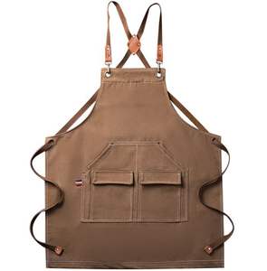 Delantal Térmico Impermeable de Cuero Grueso con Logotipo Personalizado, Delantal Duradero sin Mangas para Cocina, Jardinería, Panadería, Cafetería, Trabajo - Product Image 5