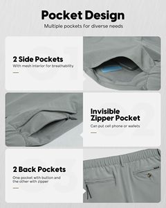 Shorts de fitness pour hommes au design minimaliste et finition haut de gamme, maille respirante pour un confort maximal - Product Image 3