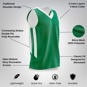 Diseño Personalizado de Camisetas de Baloncesto, Sublimación de Ropa Deportiva de Baloncesto, Uniforme de Baloncesto Reversible para Hombre y Mujer - Product Image 6