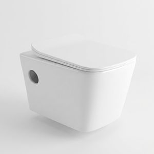 Inodoro de Pared de Cerámica Moderno de Una Pieza ALTO con Sifón en P para Uso en Hoteles y Hospitales - Product Image 1