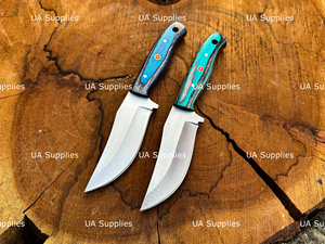 มีดสกินเนอร์สำหรับล่าสัตว์แบบกำหนดเองจำนวนมาก เหล็กกล้าคาร์บอนสูง ใบมีดแบบ Fixed Blade ปลายแหลม ด้ามไม้ สำหรับงานกลางแจ้ง งานบุชคราฟท์ รับผลิตแบบ OEM ODM - Product Image 5