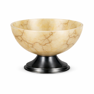 Belle coupelle en marbre rose avec base noire en résine, centre de table décoratif pour la décoration de maisons et de bureaux de luxe, prix de gros - Product Image 3