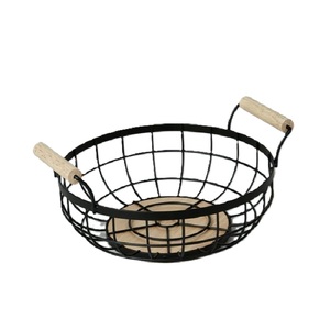 Top Arrival Black Color Metal <b>Wire</b> <b>Basket</b> for Kitchen & Living Room Tabletop Decoration Customized Size Shape - Product Image 5