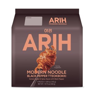 บะหมี่กึ่งสำเร็จรูปรสเผ็ดหวานพริกไทยดำเกาหลี 140 กรัม ARIH ท็อกบกกี ขายส่ง - Product Image 2