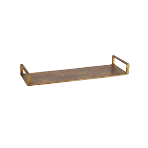 Bandeja de Servir Metálica con Asas para Decoración del Hogar y Servir, Diseño Elegante para Mesa de Comedor y Cocina - Product Image 1