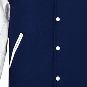 Bas quantité minimale de commande tenue décontracté en gros tendance personnalisé Sport Bomber Letterman veste hommes manteaux d'hiver vestes bleu et blanc - Product Image 5