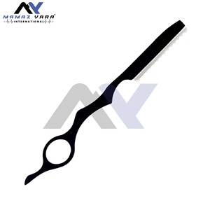 Ciseaux de coiffure professionnels en acier inoxydable noir de qualité salon pour la dégradure et la texturisation des cheveux, pour coiffeurs et barbiers, OEM ODM - Product Image 2