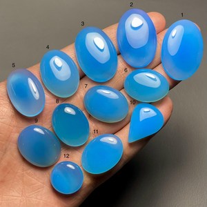 Wow Amazing Extreme คุณภาพสูง Blue Chalcedony อัญมณีหลวม - Product Image 1