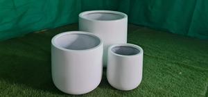 KNT Creations PL B-217 Size <b>Planter</b> Set Floor Indoor Use Direct Plantation Artificial Plants Lightweight Durable Hand Carved - Product Image 4
