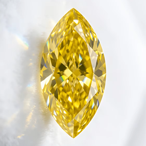 Fancy Intense Yellow Marquise Cut Synthetic CVD Lab Grown Diamond 0.025-0.07ct VVS VS Loose Navette Melee Jewelry RCK Global - Product Image 5