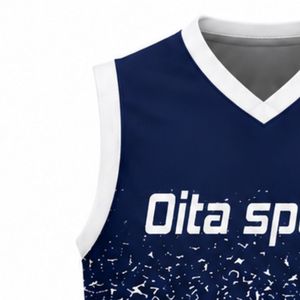 Navy Blue White Volleyball Sleeveless Shirt Team Sportswear Athletic Top Competition Training Uniform Apparel - Product Image 3