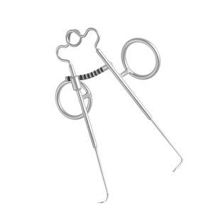 Retractor de Piel de Acero Inoxidable 4x1x1 con Puntas Afiladas y Bloqueo de Dedo, Instrumento Quirúrgico para Retracción de Piel, Herramienta para Cirugía Menor - Product Image 4