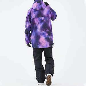 Combinaison de ski pour homme, imperméable, respirante, bleu acier/noir, isolée, pour snowboard et ski - Product Image 3