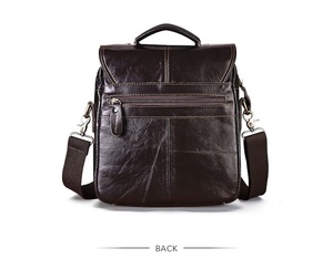 New Arrival High Quality Genuine Leather Handmade Eco-friendly Lightweight Waterproof Zipper Crossbody <b>Messenger</b> <b>Bag</b> Unisex OEM - Product Image 1