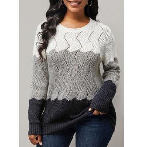 Pull en laine 100% respirant et à séchage rapide pour femme, de qualité supérieure, à manches longues, tricoté, fin, avec boutons décoratifs, provenant du Bangladesh. - Product Image 3