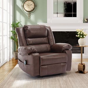 Breathable Leather Manual <b>Recliner</b> Chair for Living Room Massage Sofa with Comfortable Reclining Features - Product Image 2