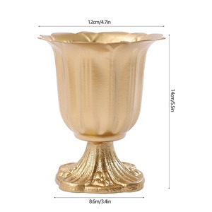Elegant design Iron Table <b>Vase</b> Decorative Flower <b>Vases</b> for Wedding Centerpieces Elegant Metal Tabletop <b>Vase</b> with Blooming Flower - Product Image 3