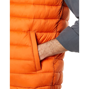 GENERSA SPORTS Gilet matelassé bordeaux pour homme, col montant, fermeture éclair, coupe-vent, séchage rapide, respirant, décontracté, vêtement d'extérieur d'hiver - Product Image 5
