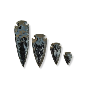 Obsidienne noire, pointe de flèche taillée à la main de 1 à 13 pouces, pierre naturelle, pointe de lance, cadeau - Product Image 1