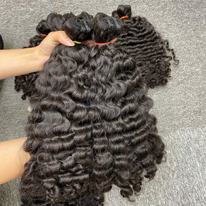 Venta caliente chino rizado Remy Virgin Hair Vietnam fabricante profesional extensiones de cabello tejido de alta calidad - Product Image 5