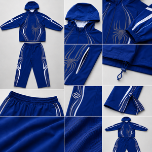 Custom Logo Y2K Printing Windbreaker Tracksuit Premium Quality <b>Waterproof</b> Hooded <b>Jacket</b> <b>and</b> <b>Trouser</b> 2 Pieces Windbreaker <b>Set</b> - Product Image 2