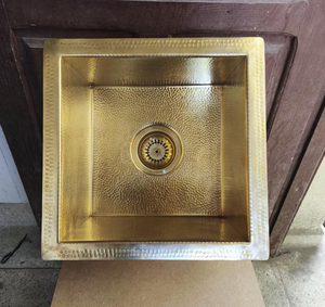 Lujoso Regalo: Fregadero de Latón Puro Martillado, el Más Trendy para Cocina, Baño, Hogar, Hotel, Casa de Campo - Precio Mayorista - Product Image 6