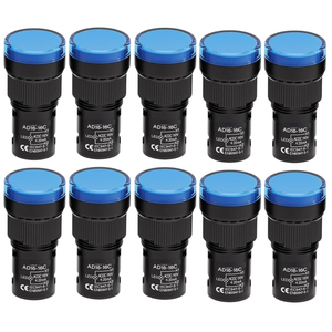 Indicador de luz piloto LED azul resistente 120V para paneles de control de fábrica - Product Image 1