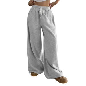 Pantalones Cargo de Cintura Alta, Anchos y Transpirables de Pana para Mujer - Product Image 1