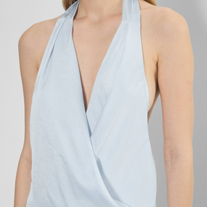 Blusas y camisas de mujer: Top corto sexy con cuello halter y espalda descubierta para verano, ajustado - Product Image 2