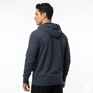 Sweat-shirt à capuche zippé pour homme avec logo personnalisé, en molleton de coton, avec poche kangourou, OEM/ODM, vente en gros, streetwear - Product Image 5