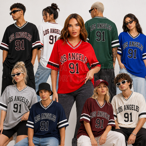 Proveedor de Ropa al por Mayor, Ofertas de Liquidación, Ropa Deportiva y para Exteriores, Impresión por Sublimación Personalizada, Tejido de Malla para Camisetas Americanas OEM - Product Image 6