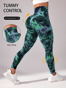 Women's Charcoal Abstract Linear Fitness <b>Tights</b> | High Elasticity Sublimation Leggings | Sleek Running Sportswear - Product Image 6