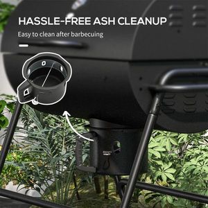 Grill a Carbone Portatile di Lusso in Acciaio con Altezza Regolabile e Ruote Pieghevoli - Ideale per Giardini, Bar e Cucine - Product Image 6