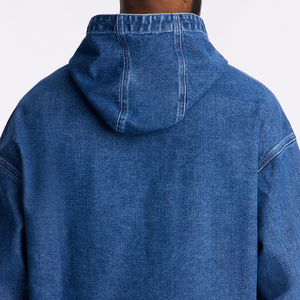 Hoodies en denim pour hommes tendance ODM - Haute qualité, 100% coton, surdimensionnés, respirants, imperméables, mode - Product Image 6