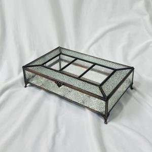 Charming Golden Glass <b>Card</b> Holder <b>Box</b>, Decorative Metal Frame Storage <b>Box</b> for <b>Wedding</b> Reception, Keepsakes, Terrarium & Gifting - Product Image 2