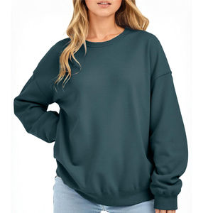 Nouveau sweat-shirt pull à manches longues surdimensionné pour femme avec logo personnalisé, sweat-shirt polo pour femme à prix avantageux - Product Image 2