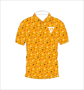Camiseta Polo Personalizada con Estampado Naranja para Hombre, Camiseta Polo Informal de Manga Corta con Diseño de Lunares, Transpirable, para Golf de Verano - Product Image 4