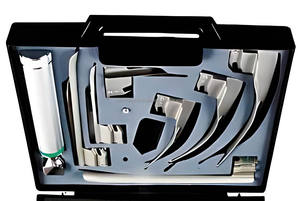 Ensemble de laryngoscopes à fibres optiques Macintosh et Miller CE ISO, 3 lames courbées, 4 lames droites, pour usage ORL et anesthésie - Product Image 5
