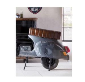 Taburete de cuero puro para patinete, taburete de Bar de diseño moderno clásico de lujo, Natural, nuevo - Product Image 4