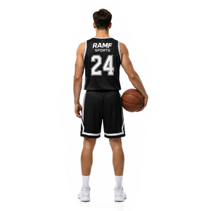 Uniforme de Baloncesto Personalizado con Impresión Digital, Transpirable, para Adultos, Conjunto de Camisetas y Pantalones Cortos Impresos al por Mayor, Tallas Grandes, para Equipos Deportivos de Invierno - Product Image 3