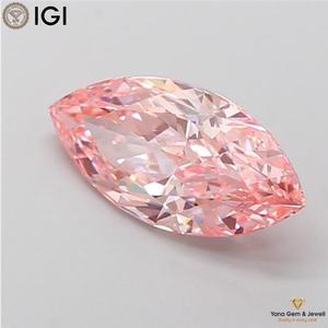 Diamant de laboratoire CVD certifié IGI, 2,00 carats, clarté VS1, couleur rose vif fantaisie, taille marquise, pour une bague de fiançailles mémorable - Product Image 6