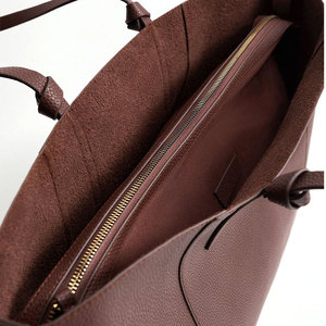Salva Leather <b>Ladies</b> Genuine Leather Tote Bag Arcuate Shoulder Strap Customized Wholesale 2025 New Vintage Minimalist Style 21L - Product Image 4