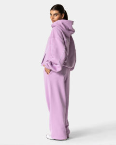Ensemble de survêtement pour femme, streetwear d'hiver, à capuche, 2 pièces, surdimensionné, respirant, 100% coton - Product Image 5