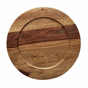 Platos Redondos de Madera con Acabado Marrón, Vajilla y Platos para el Hogar, Bodas y Hoteles - Product Image 5
