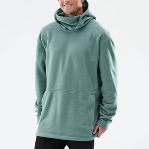 Sweat-shirt à capuche oversize pour homme en molleton uni décontracté à manches longues tricoté 100% coton anti-plis 400g Automne - Product Image 1