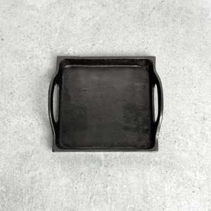 Plateau rectangulaire noir de grande taille avec poignées, décoration de Noël, plateaux de service en métal pour aliments, fournitures pour hôtels et restaurants - Product Image 5